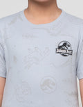 Character Jurassic Fp Logo Print Kaos Anak Laki-laki