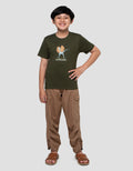 Character Jurassic Dilop Print Kaos Anak Laki-laki