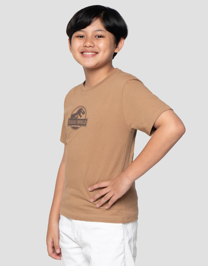 Character Jurassic Logo Hd Print Kaos Anak Laki-laki