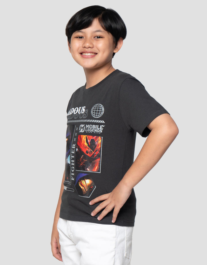 Character Mlbb Aldous Fire Print Kaos Anak Laki-laki