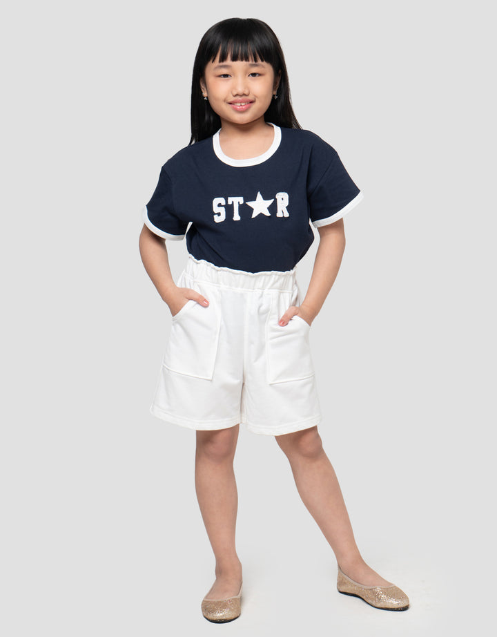 Little M Terry Paperbag Kantong Celana Pendek Anak Perempuan