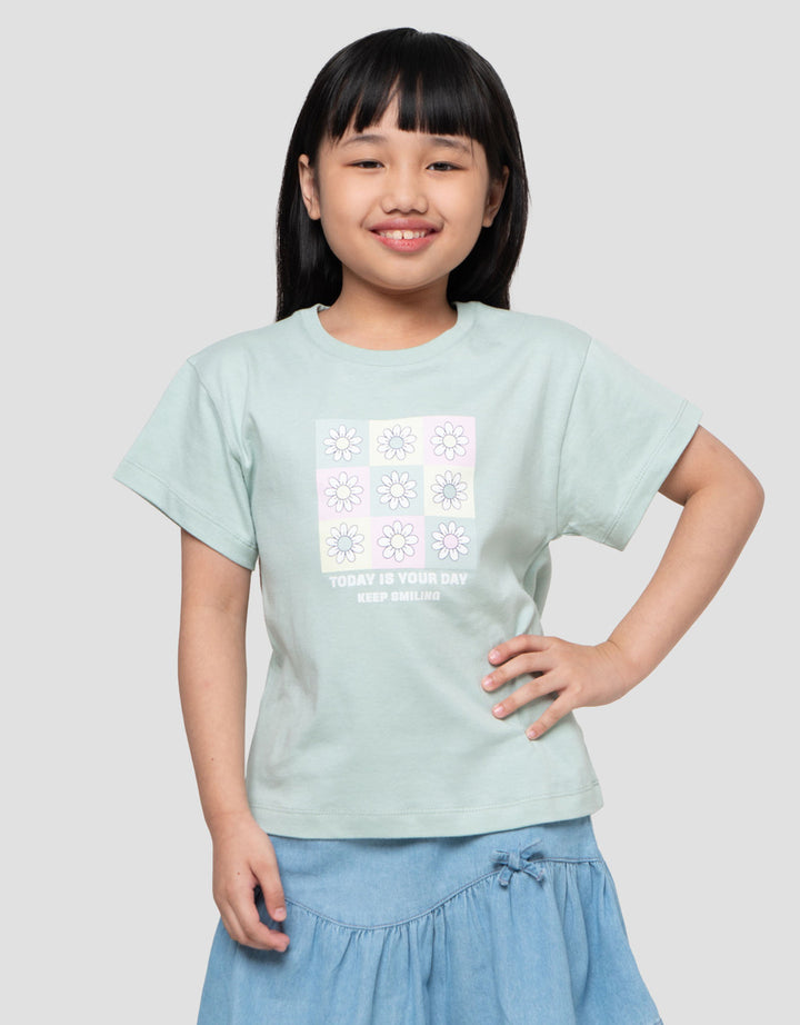 Little M Flower Your Day Kaos Anak Perempuan