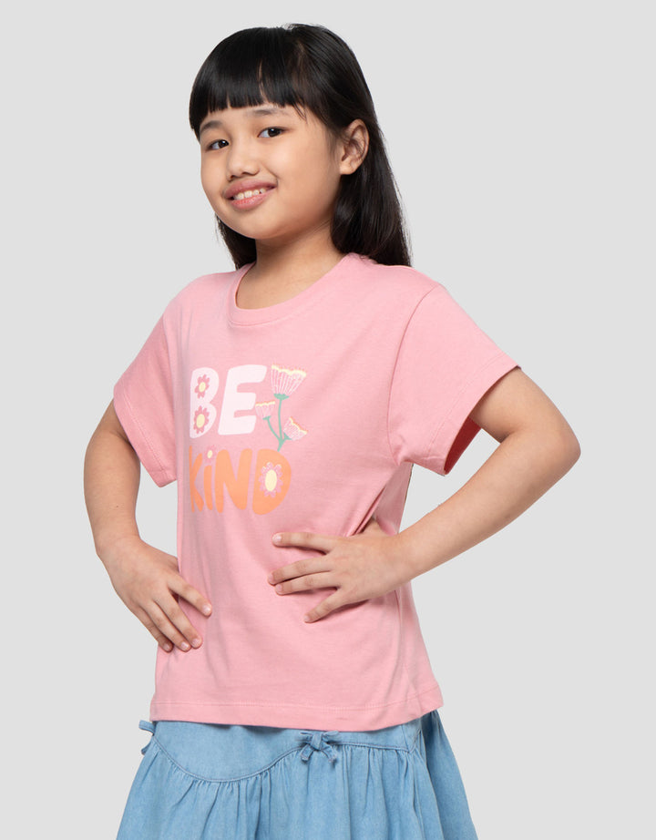 Little M Flower Be Kind Kaos Anak Perempuan