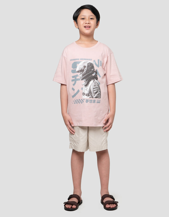 Nevada Print Racing Kanji Kaos Anak Laki-laki