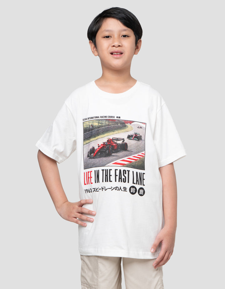 Nevada Print Racing Car Kaos Anak Laki-laki
