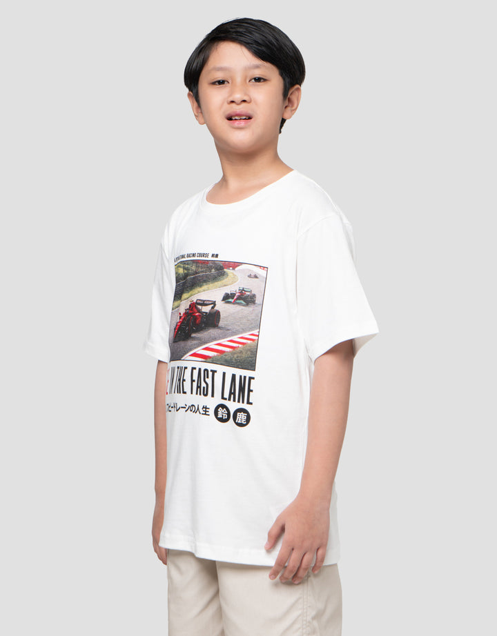 Nevada Print Racing Car Kaos Anak Laki-laki