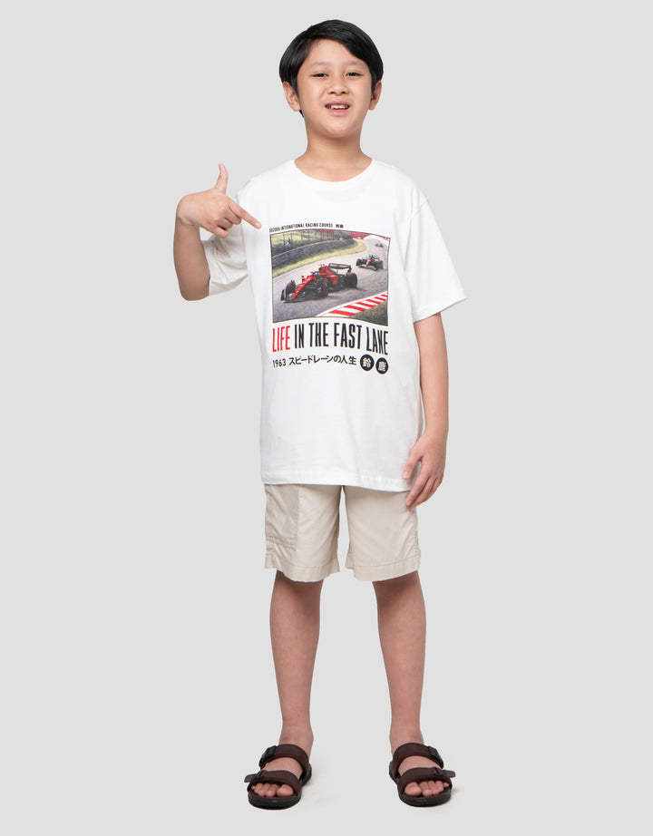 Nevada Print Racing Car Kaos Anak Laki-laki