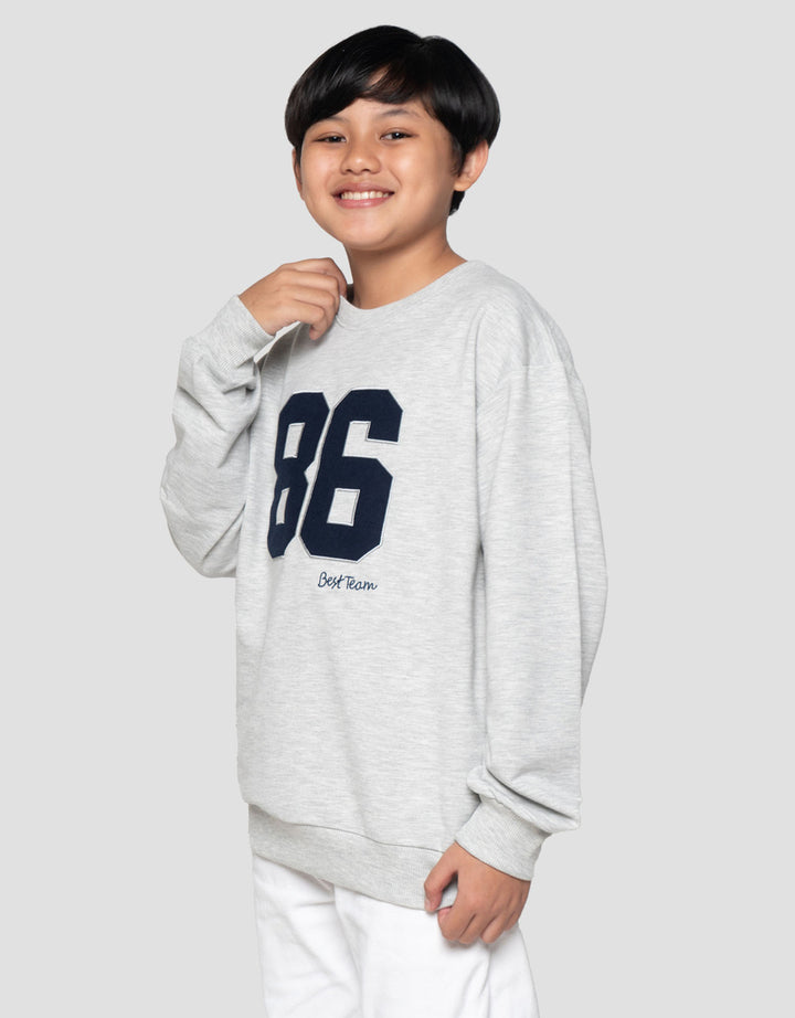 Nevada Basic Crewneck With Patch 86 Sweater Anak Laki-laki