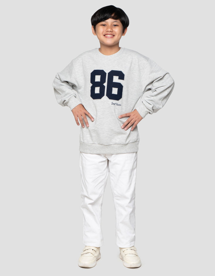 Nevada Basic Crewneck With Patch 86 Sweater Anak Laki-laki