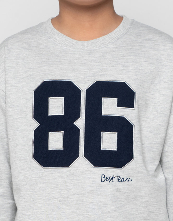 Nevada Basic Crewneck With Patch 86 Sweater Anak Laki-laki