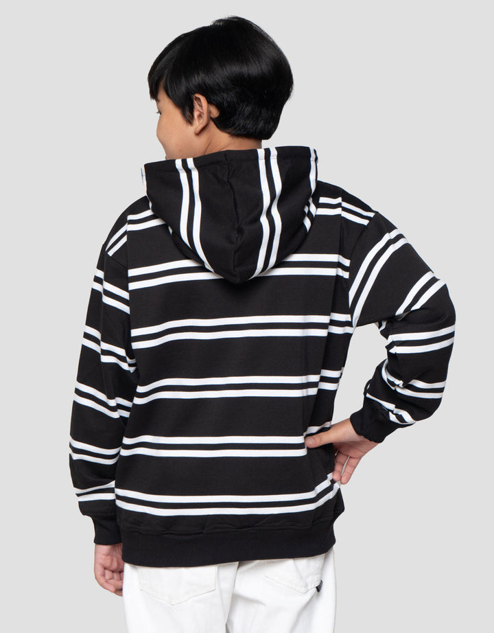 Nevada Yarndyed Bw Classic Stripe Sweater Hoodie Anak Laki-Laki
