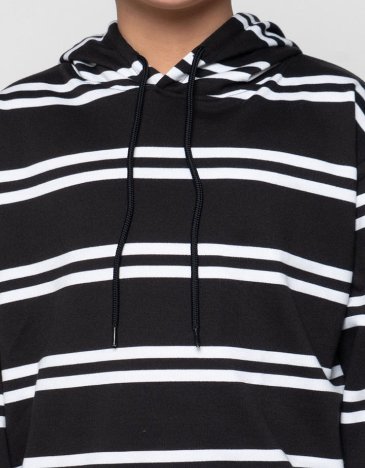 Nevada Yarndyed Bw Classic Stripe Sweater Hoodie Anak Laki-Laki