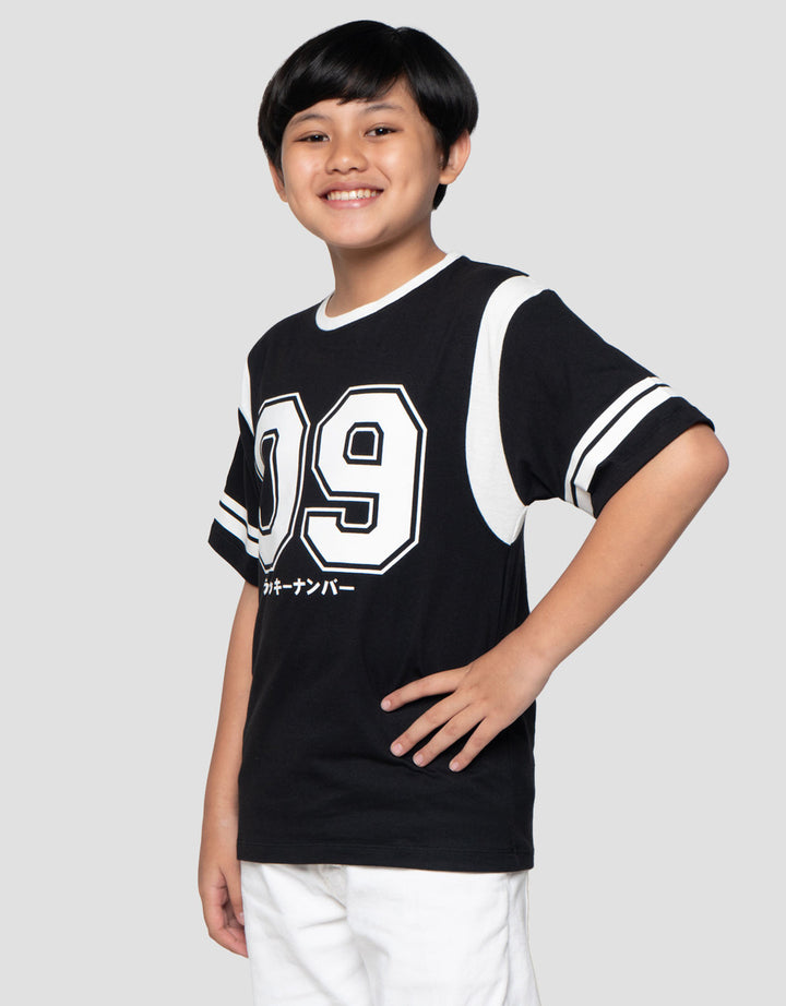 Nevada White Number 09 Print Kaos Anak Laki-laki