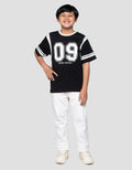 Nevada White Number 09 Print Kaos Anak Laki-laki
