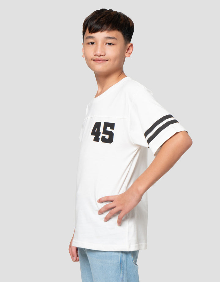 Nevada Print Number 45 Contrast Stripe Kaos Anak Laki-laki