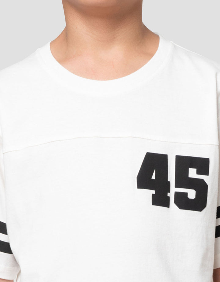 Nevada Print Number 45 Contrast Stripe Kaos Anak Laki-laki