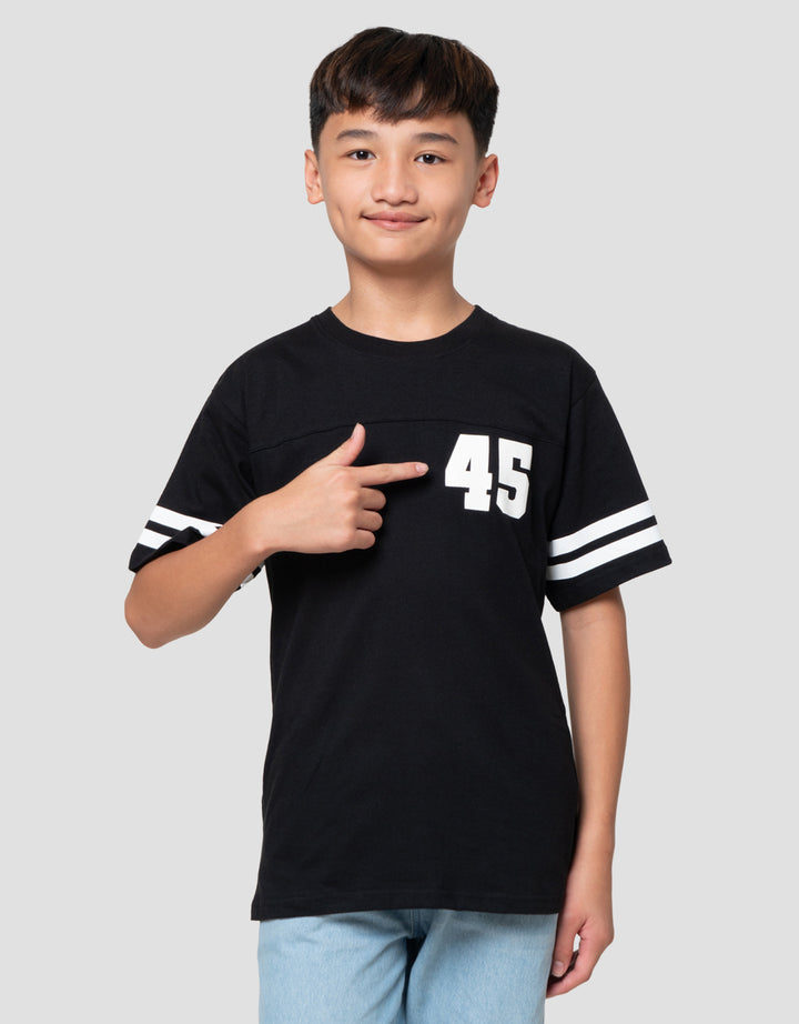 Nevada Print Number 45 Contrast Stripe Kaos Anak Laki-laki