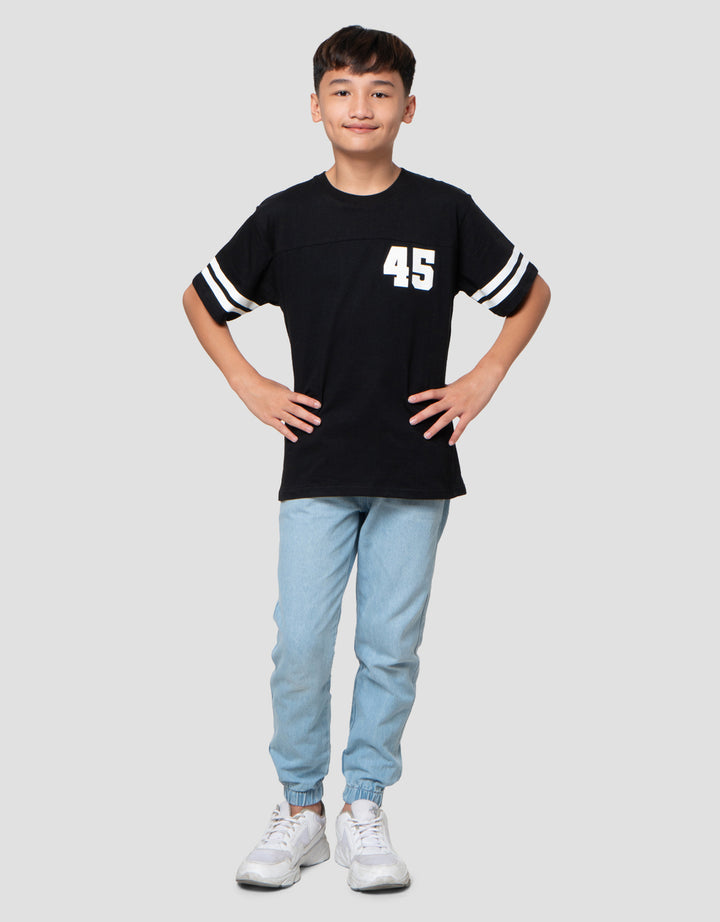 Nevada Print Number 45 Contrast Stripe Kaos Anak Laki-laki