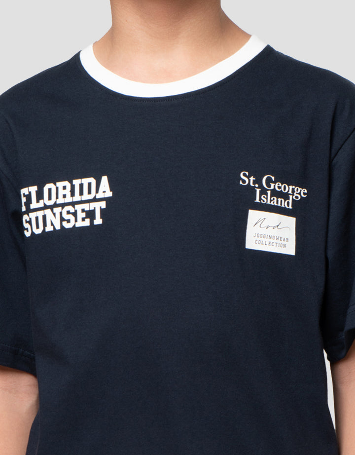Nevada Ringer Print Florida Kaos Anak Laki-laki
