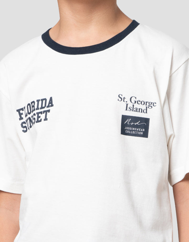 Nevada Ringer Print Small Wording Kaos Anak Laki-laki