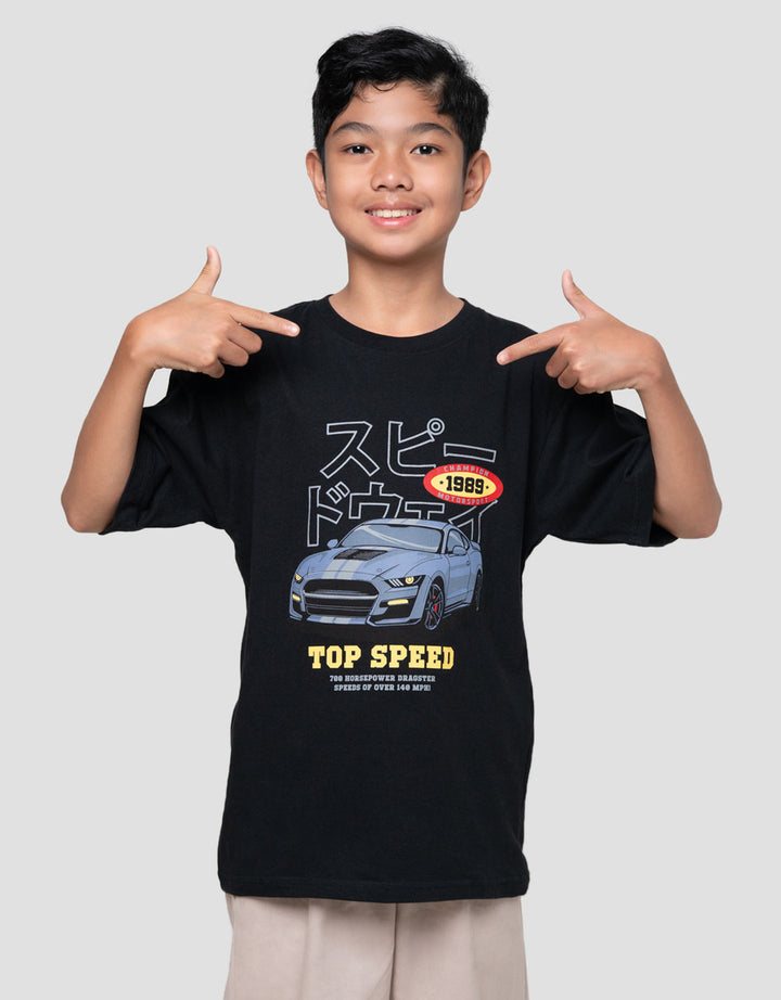Nevada Print Top Speed Kaos Anak Laki-laki