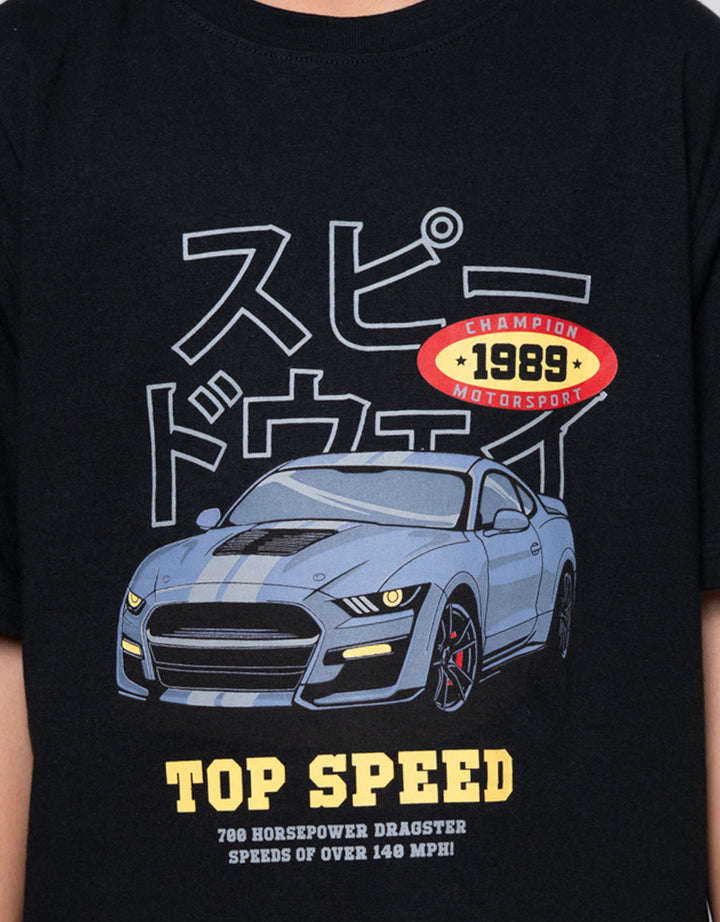 Nevada Print Top Speed Kaos Anak Laki-laki