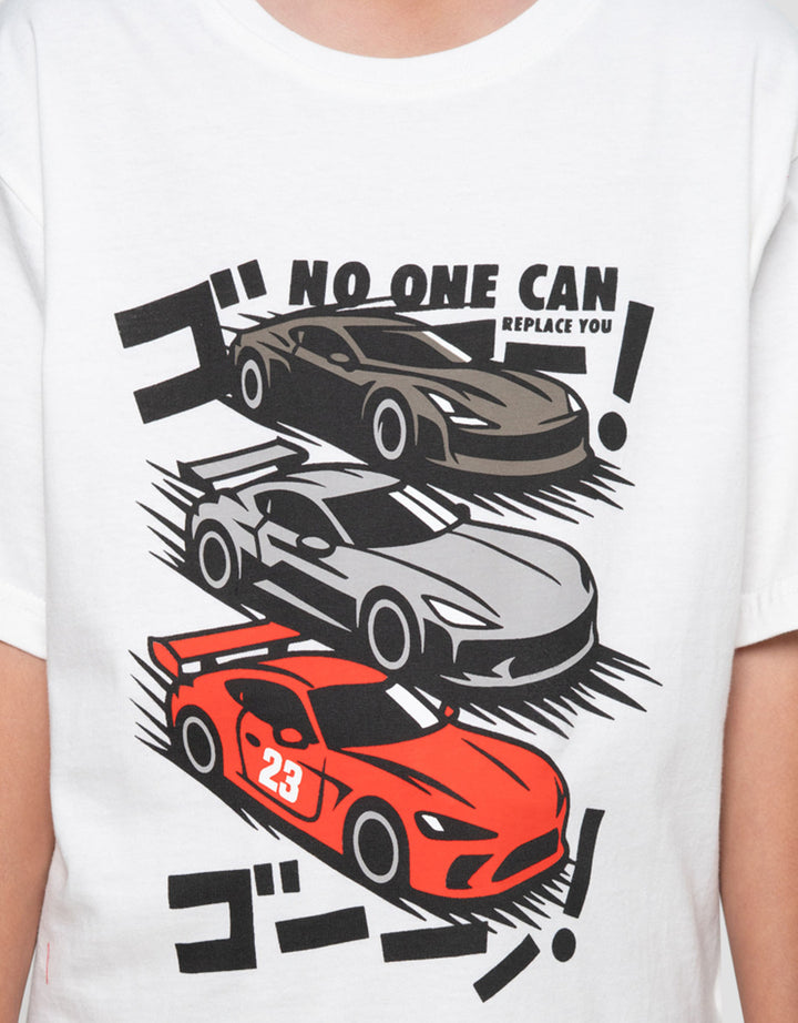 Nevada Print Racing Cars Kaos Anak Laki-laki