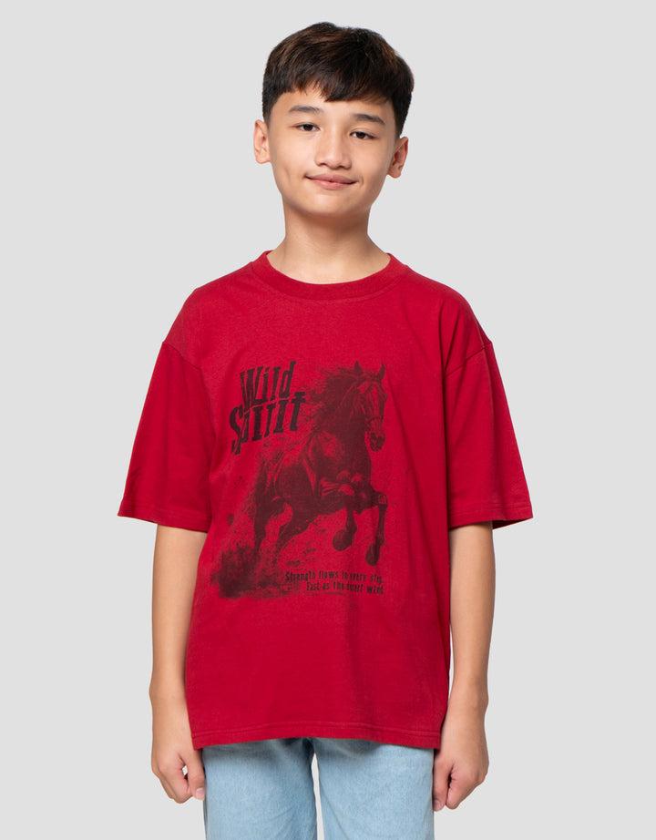 Nevada Print Horse Kaos Oversize Anak Laki-laki