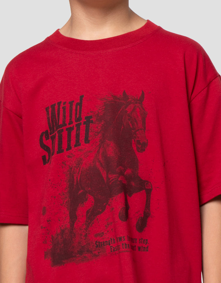 Nevada Print Horse Kaos Oversize Anak Laki-laki