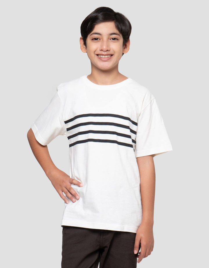 Nevada Print On Chest Stripe Kaos Anak Laki-laki