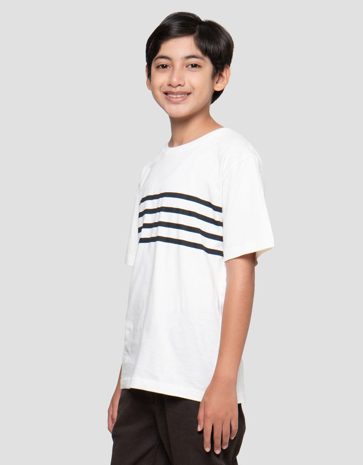 Nevada Print On Chest Stripe Kaos Anak Laki-laki