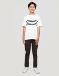 Nevada Print On Chest Stripe Kaos Anak Laki-laki