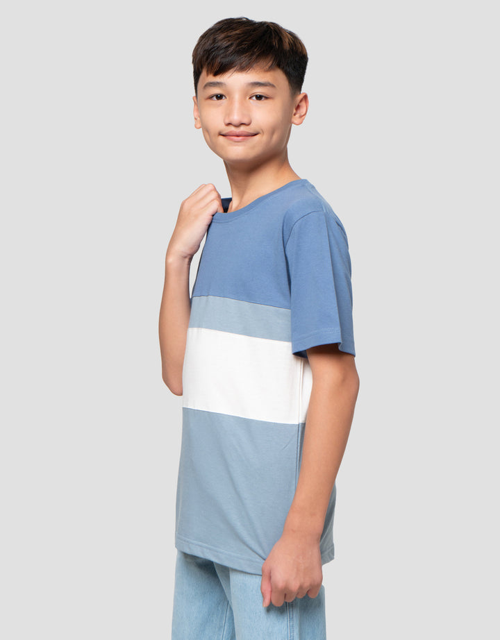 Nevada Cut N Sewn Solid 3 Tone Kaos Anak Laki-laki