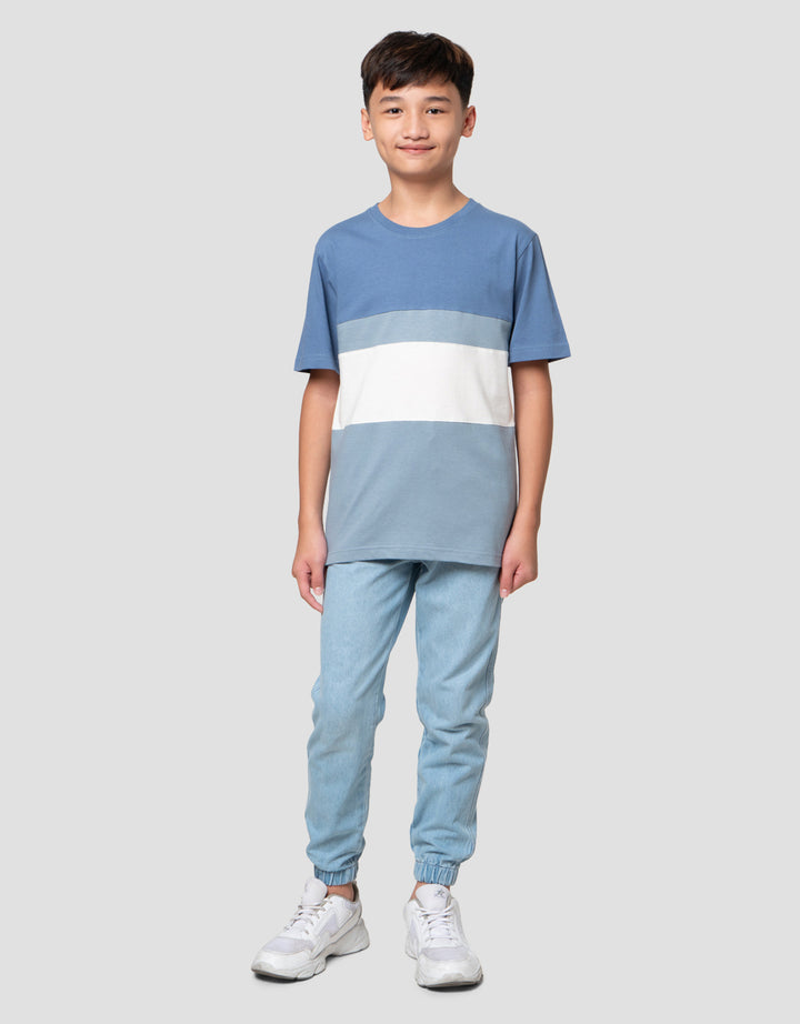 Nevada Cut N Sewn Solid 3 Tone Kaos Anak Laki-laki