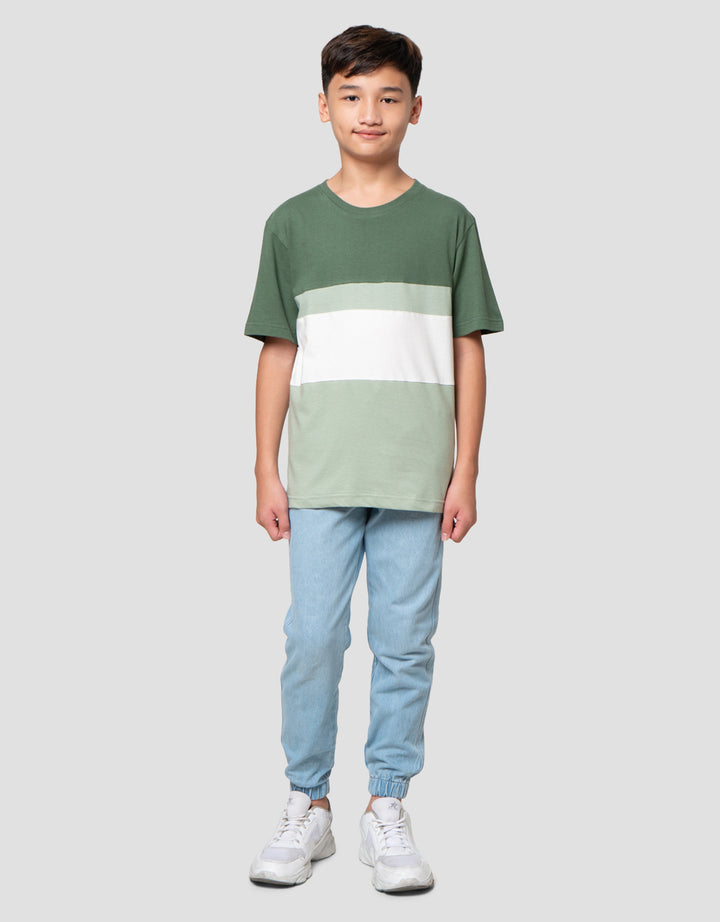 Nevada Cut N Sewn Solid 3 Tone Kaos Anak Laki-laki