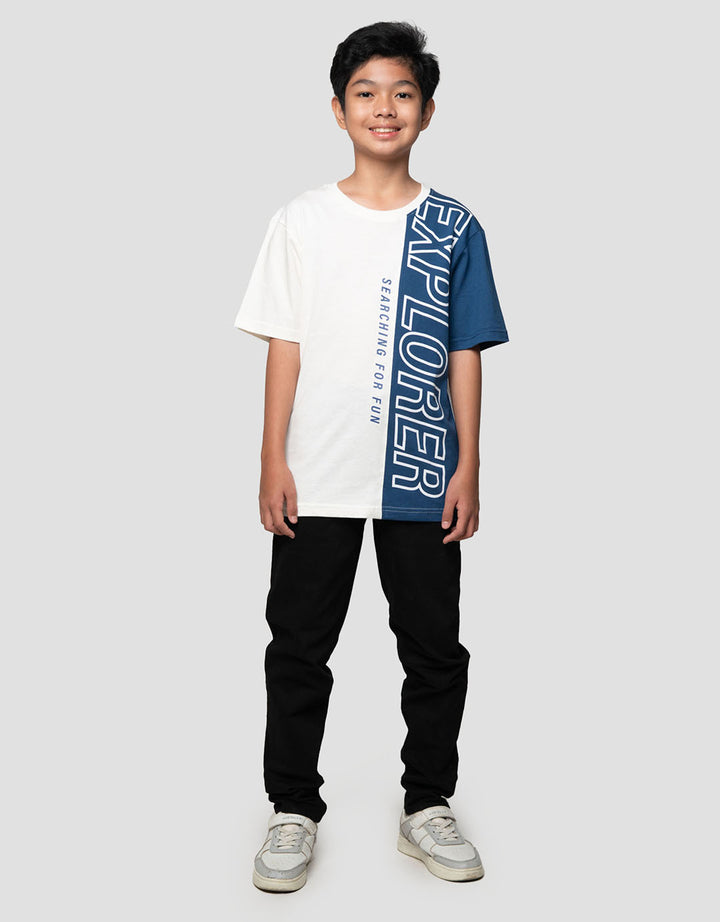 Nevada Vertical Cut N Sewn Explorer Kaos Anak Laki-laki