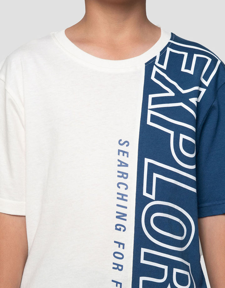 Nevada Vertical Cut N Sewn Explorer Kaos Anak Laki-laki