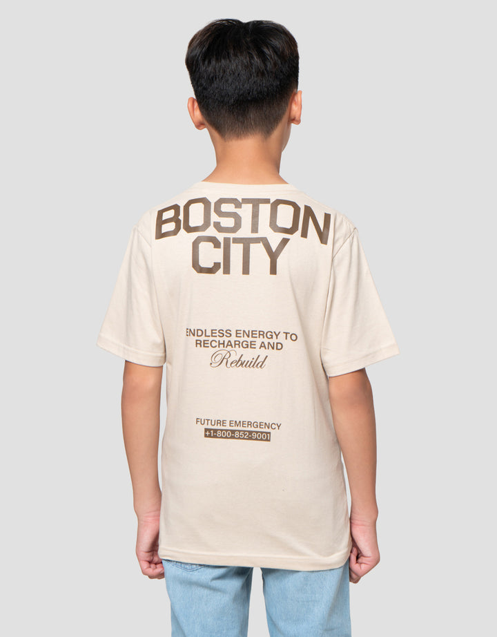 Nevada Both Side Print Boston Kaos Anak Laki-laki