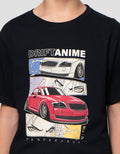 Nevada Print Car Drift Anime Kaos Anak Laki-laki