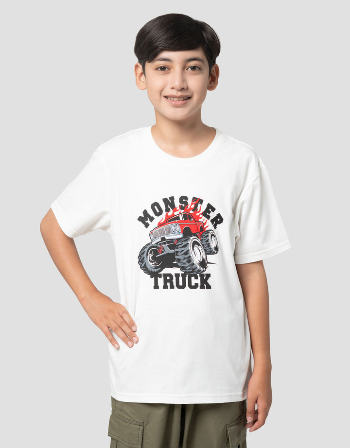 Nevada Print Monster Truck Kaos Anak Laki-laki