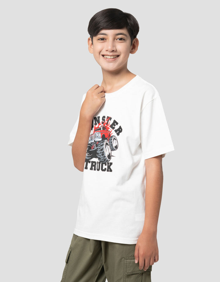 Nevada Print Monster Truck Kaos Anak Laki-laki