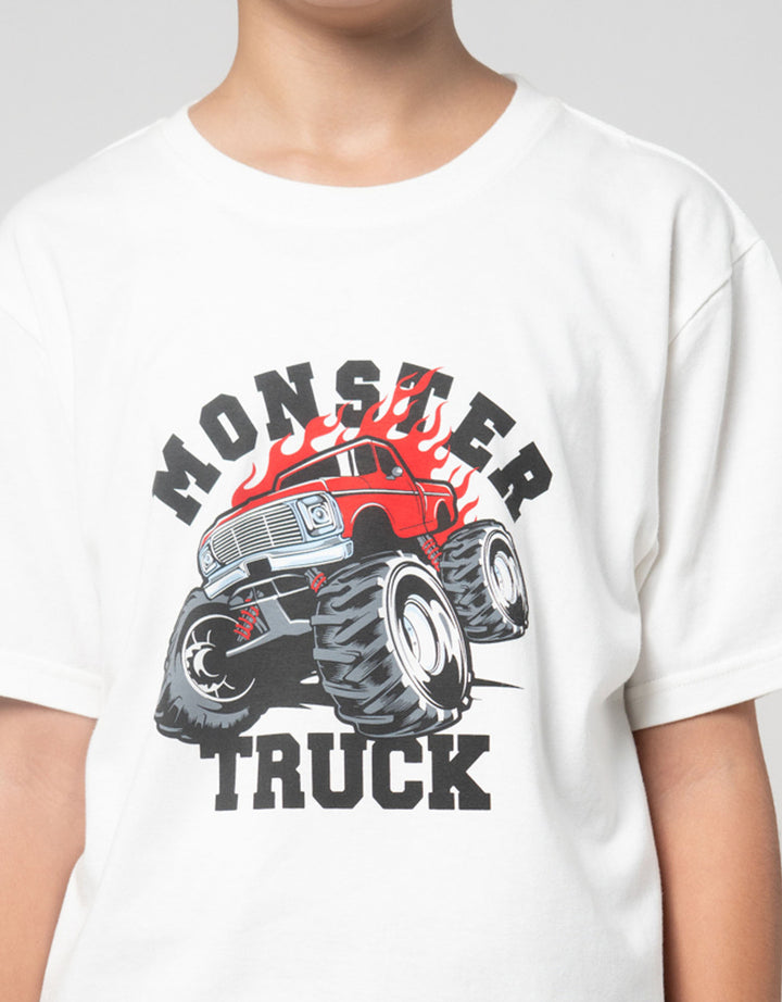 Nevada Print Monster Truck Kaos Anak Laki-laki