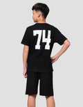 Nevada Print Big Number Pakaian Setelan Anak Laki-laki