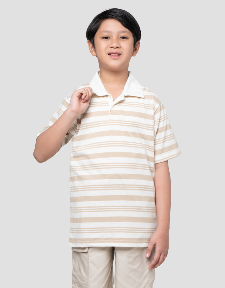 Nevada Collar Yarndyed Awning Stripe Kaos Anak Laki-laki