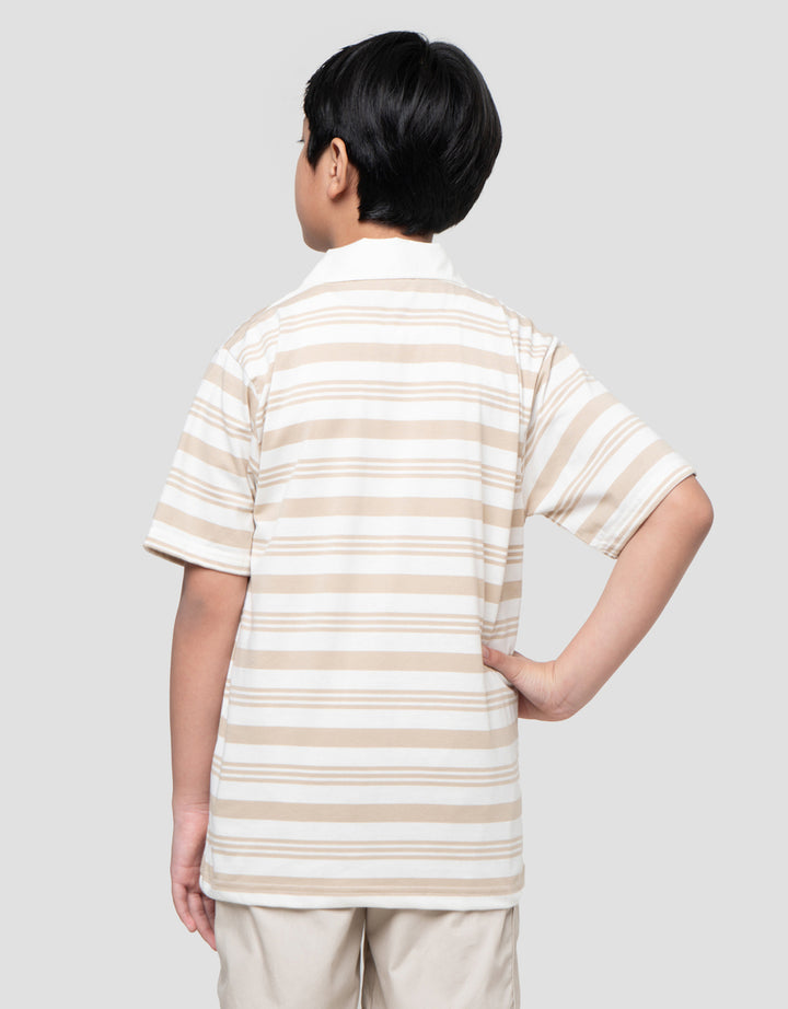 Nevada Collar Yarndyed Awning Stripe Kaos Anak Laki-laki