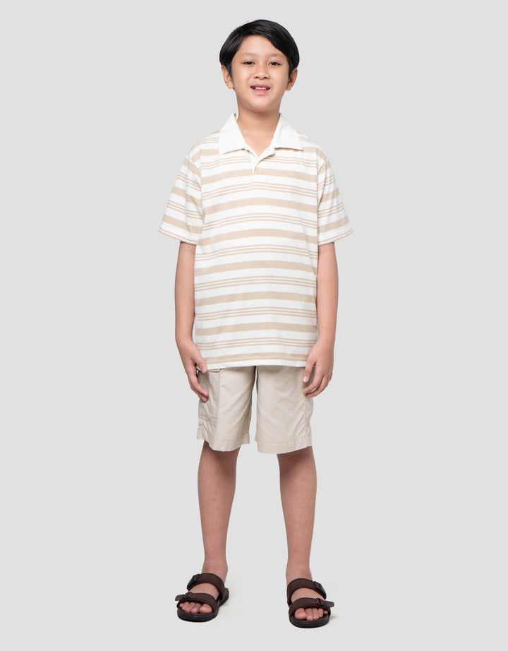 Nevada Collar Yarndyed Awning Stripe Kaos Anak Laki-laki