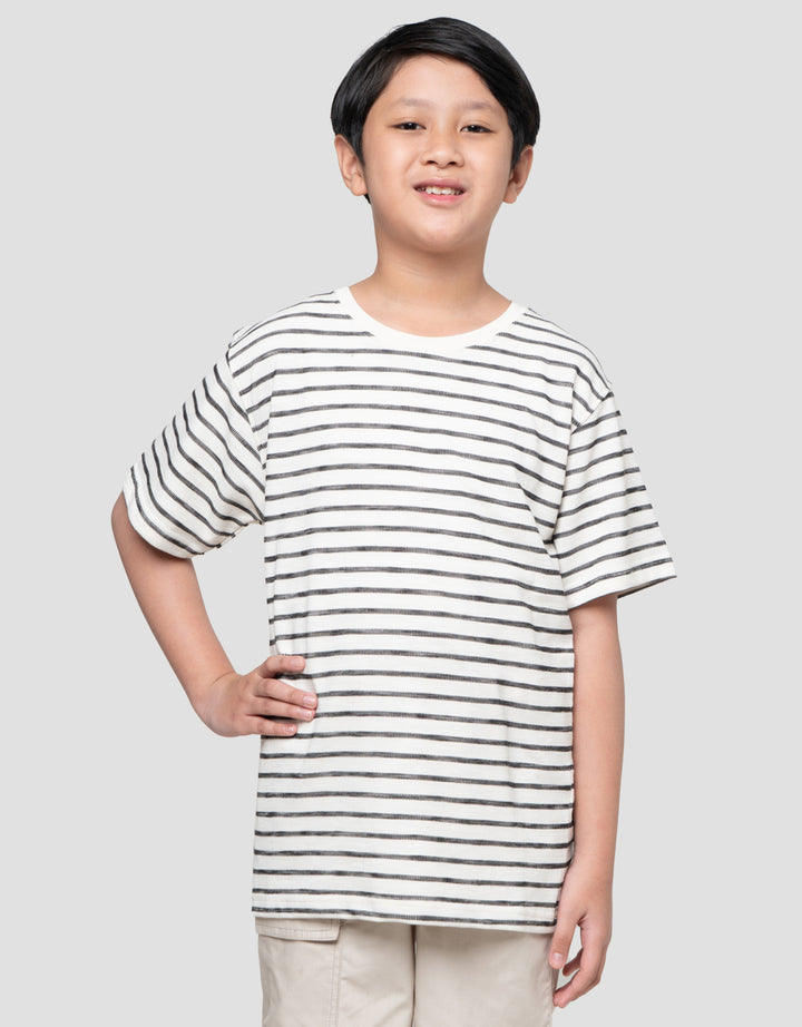 Nevada Knit Texture Pin Stripe Kaos Anak Laki-laki