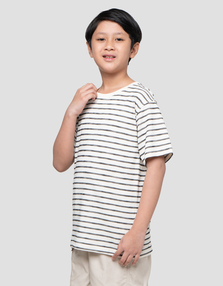 Nevada Knit Texture Pin Stripe Kaos Anak Laki-laki