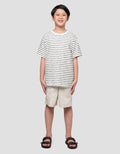 Nevada Knit Texture Pin Stripe Kaos Anak Laki-laki