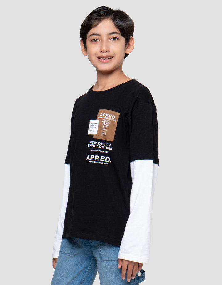Nevada 2 Pcs Look Alike With Patch Kaos Anak Laki-laki